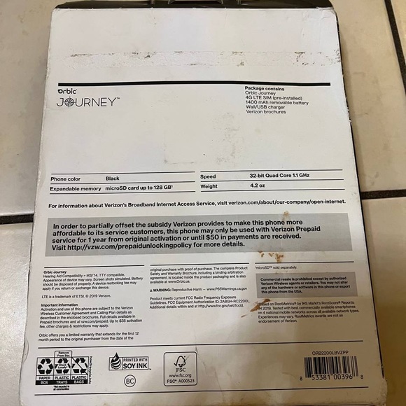 Verizon Prepaid Orbic Journey V 4G LTE - Camera Flip Phone, Black - Open box - Picture 4 of 4